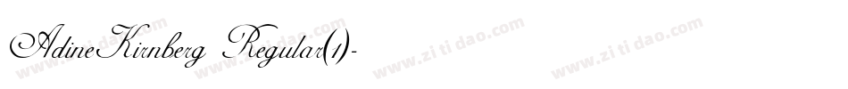 AdineKirnberg Regular(1)字体转换